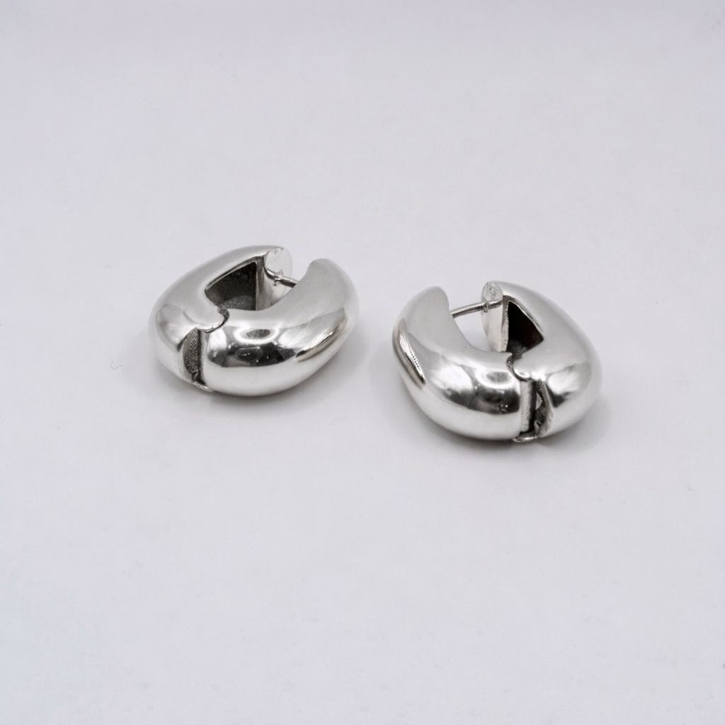 The Basics - The Square Hoops oorbellen - zilver