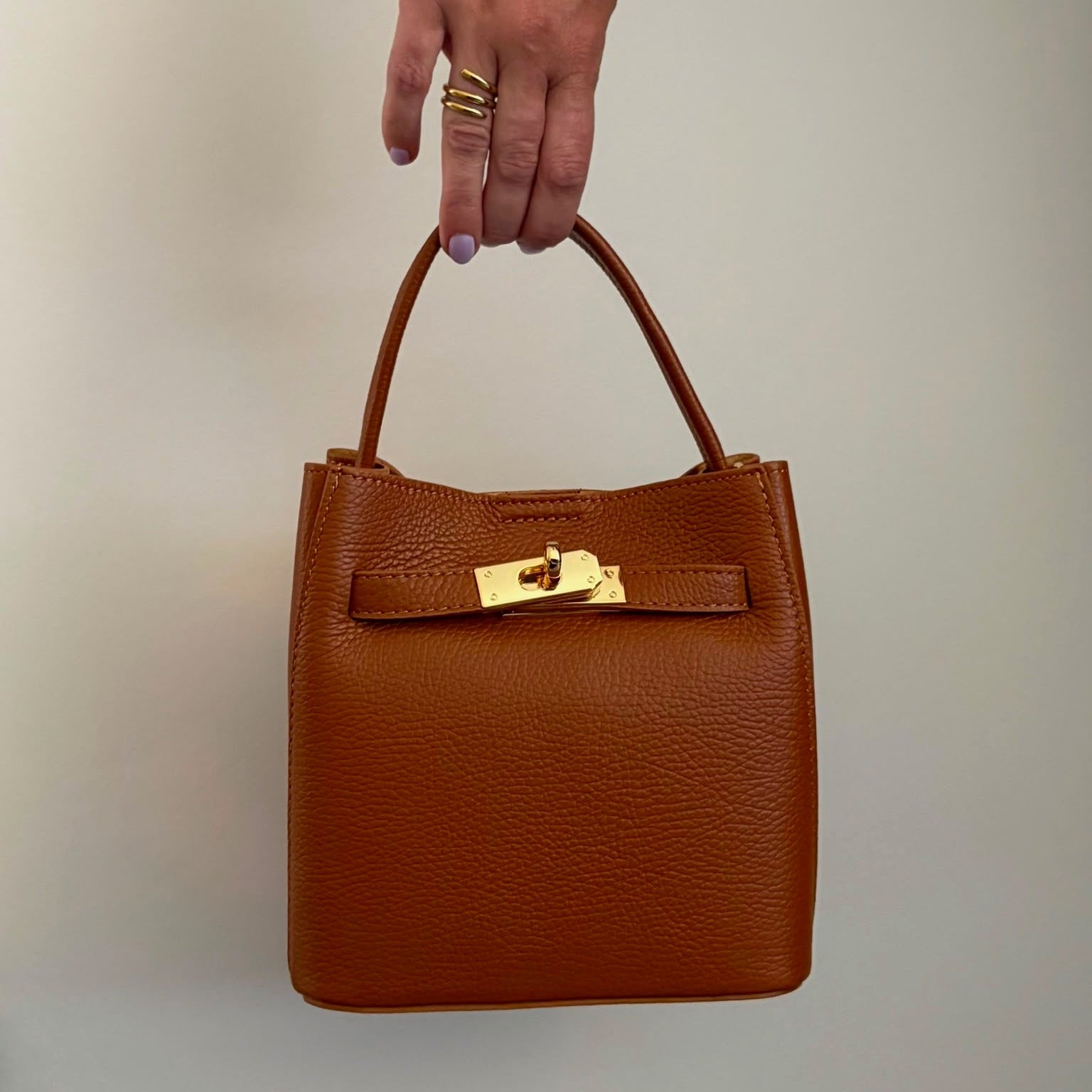 The Bag Collection - Medium Cognac Bag - Tas