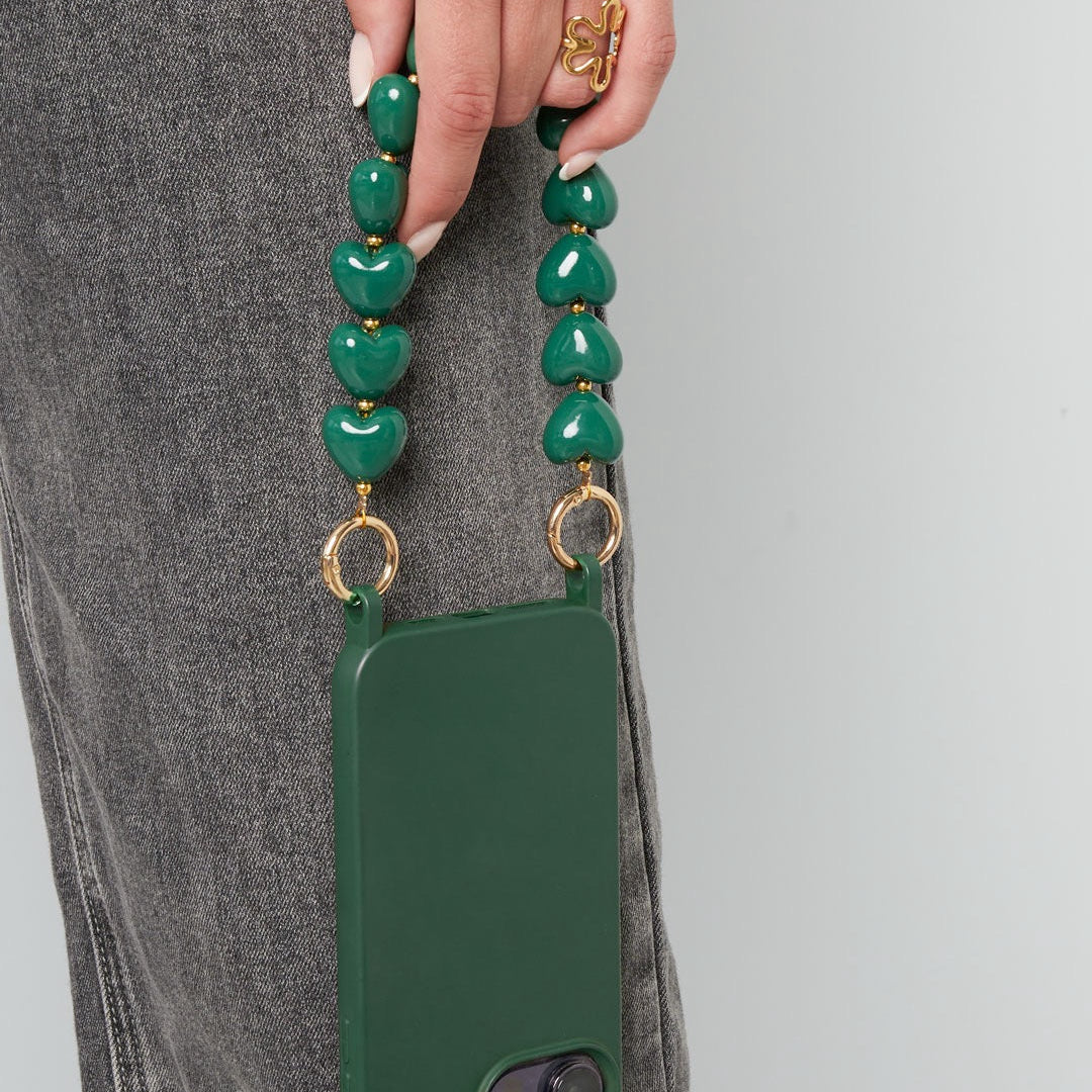 Telefoonkoord - Donker groen