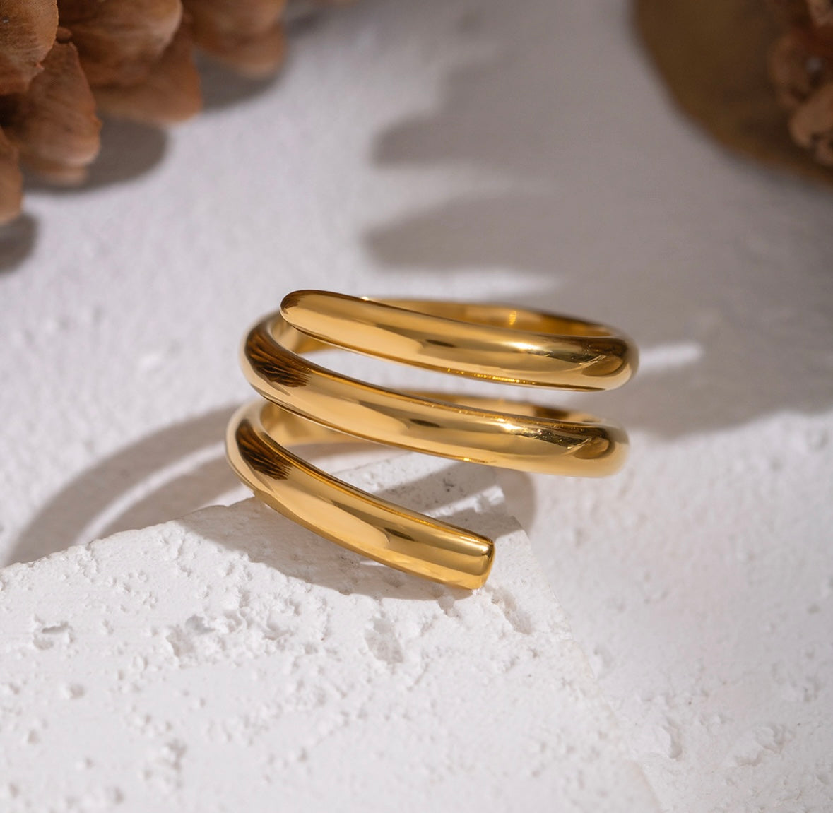 The Basics - Spiral ring - goud