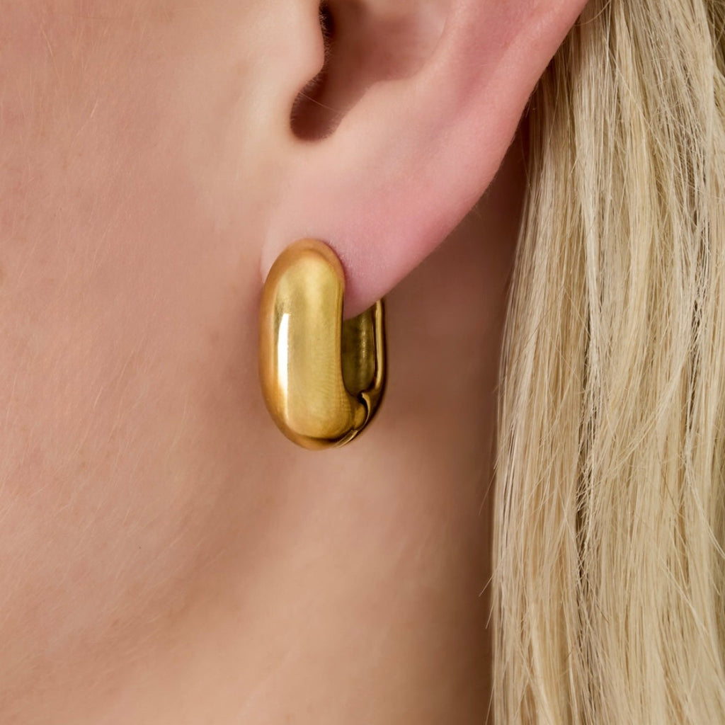 The Basics - The Square Hoops oorbellen - goud
