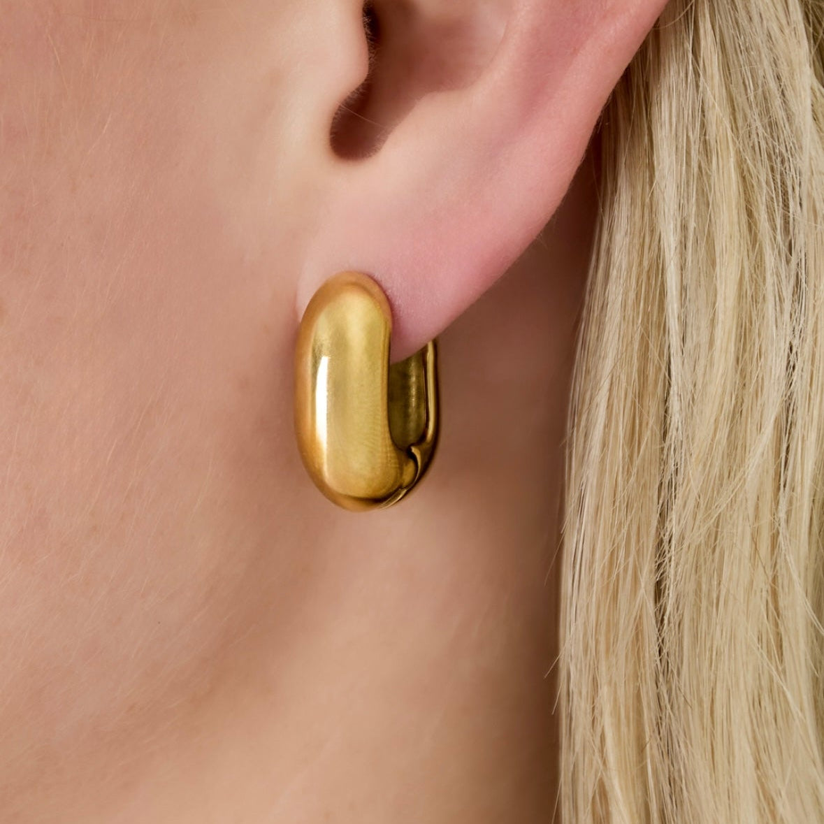 The Basics - The Square Hoops oorbellen - goud