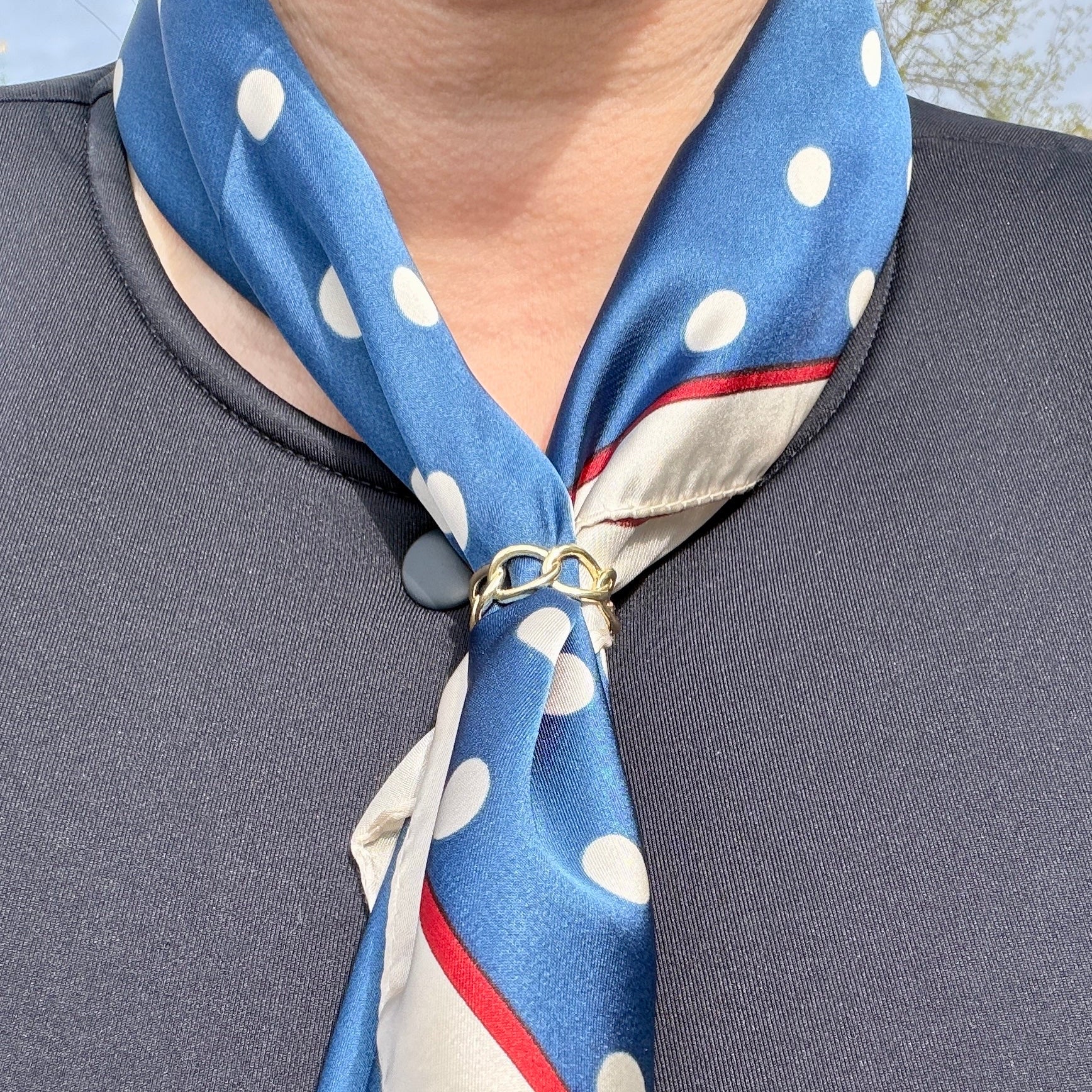 The Scarf Collection - Blue Polkadot Dot Dot - Sjaal