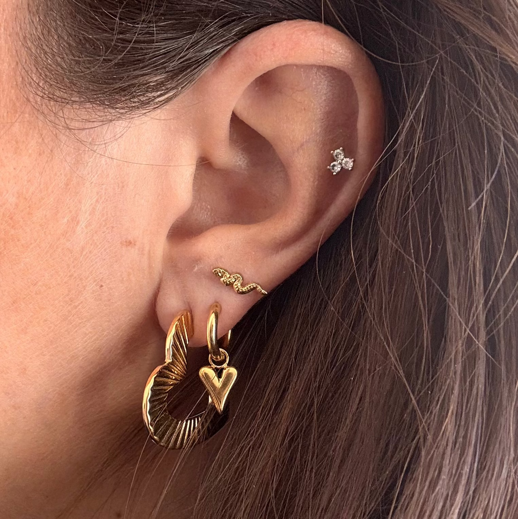The Heart Collection - With Open Heart Oorbellen - Goud