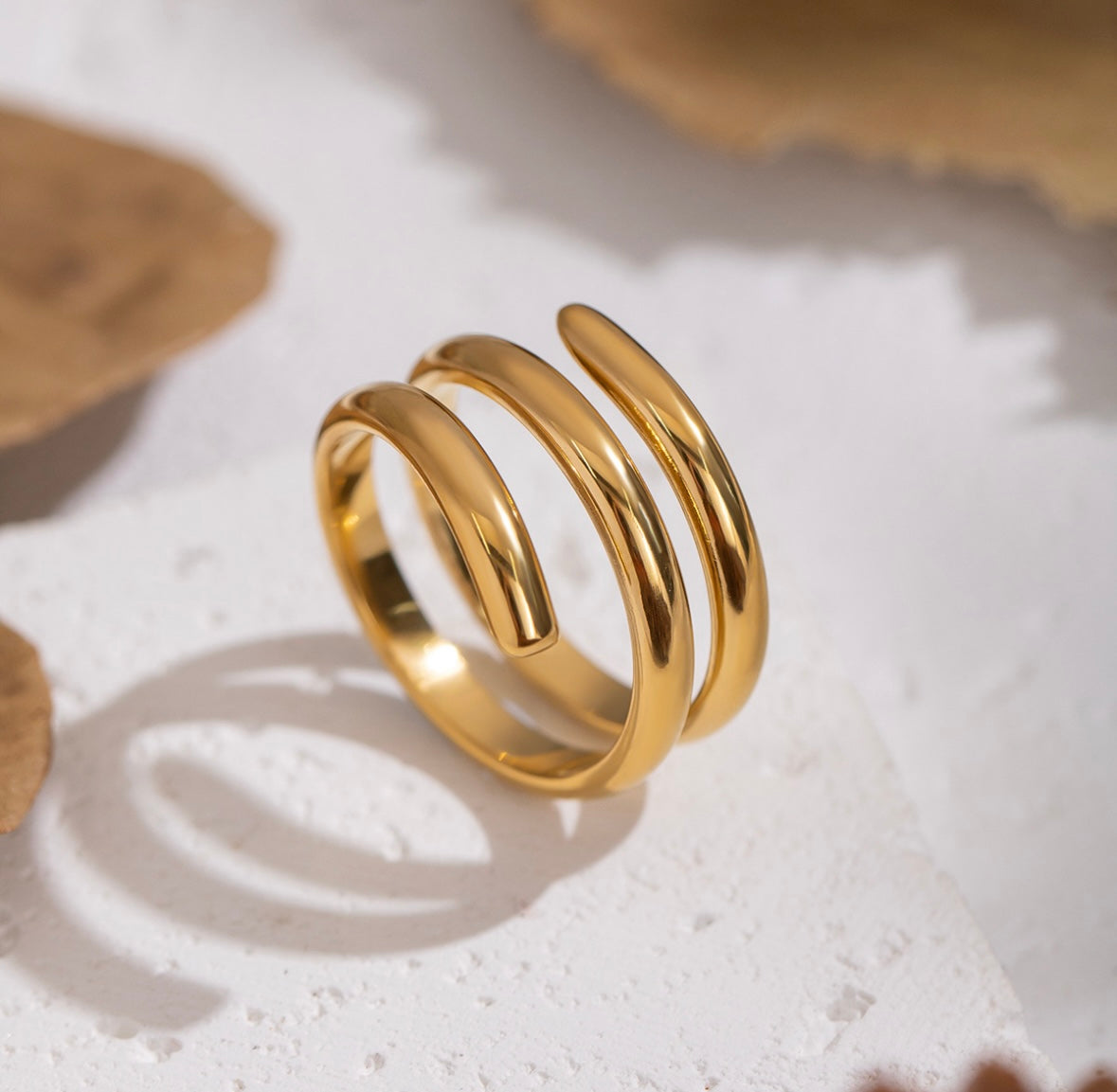 The Basics - Spiral ring - goud