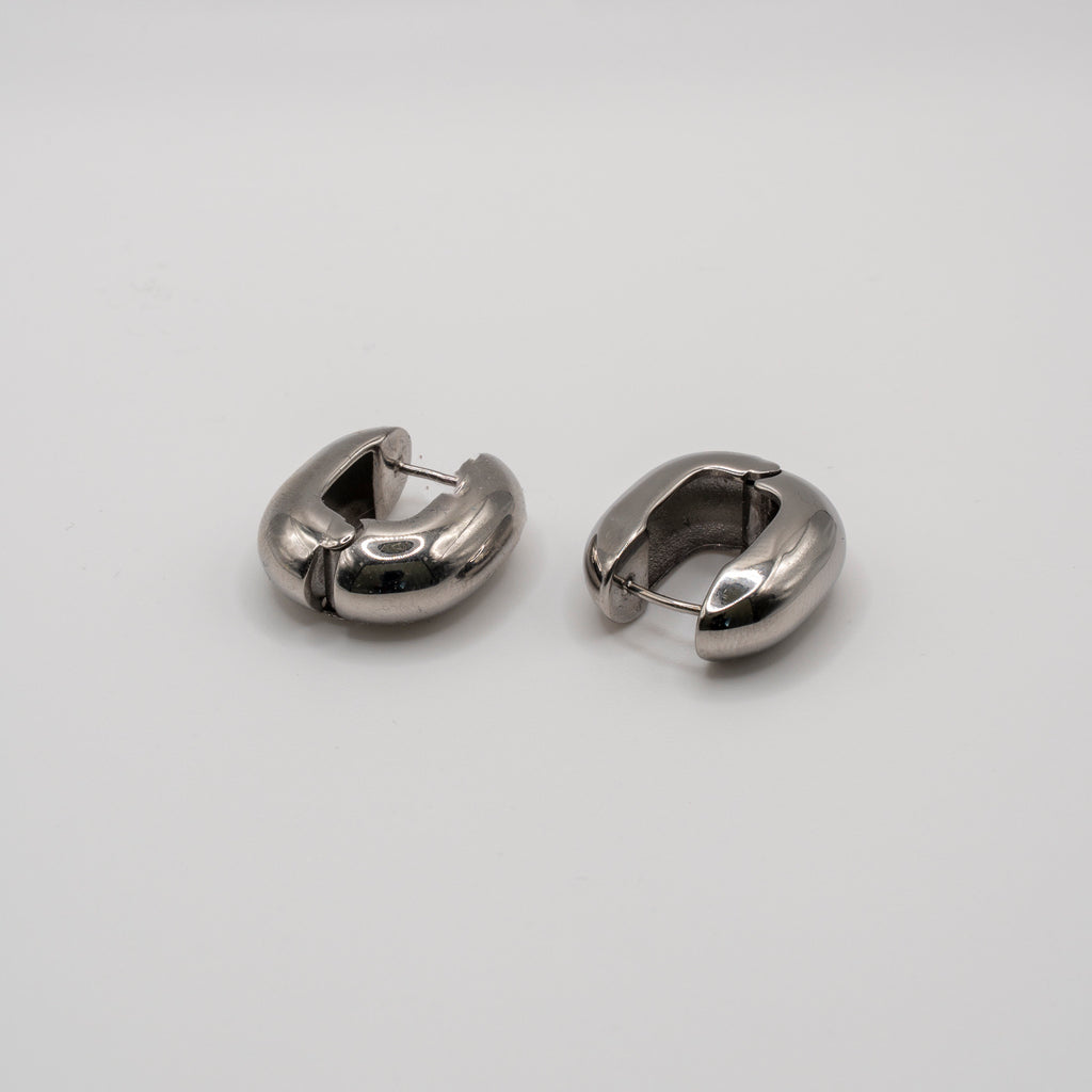 The Basics - The Square Hoops oorbellen - zilver