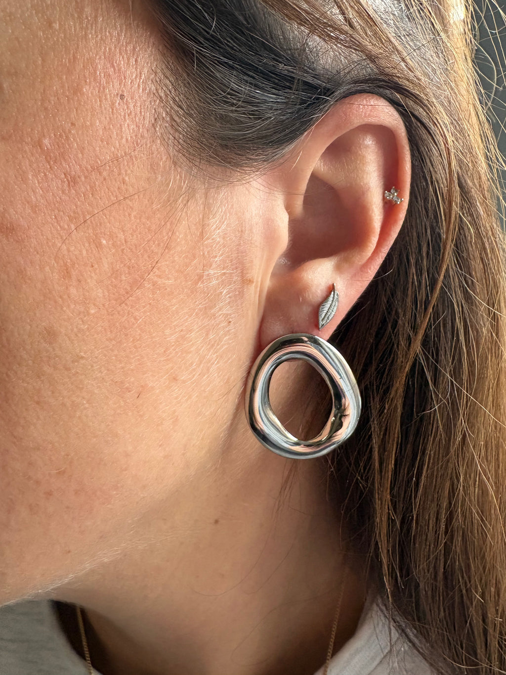 Under the Paris sky oorbellen - zilver