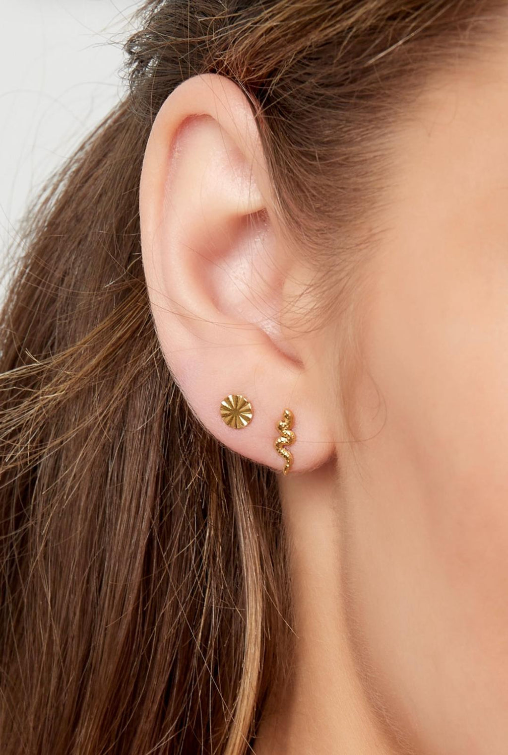 Serpent Céleste oorbel - goud