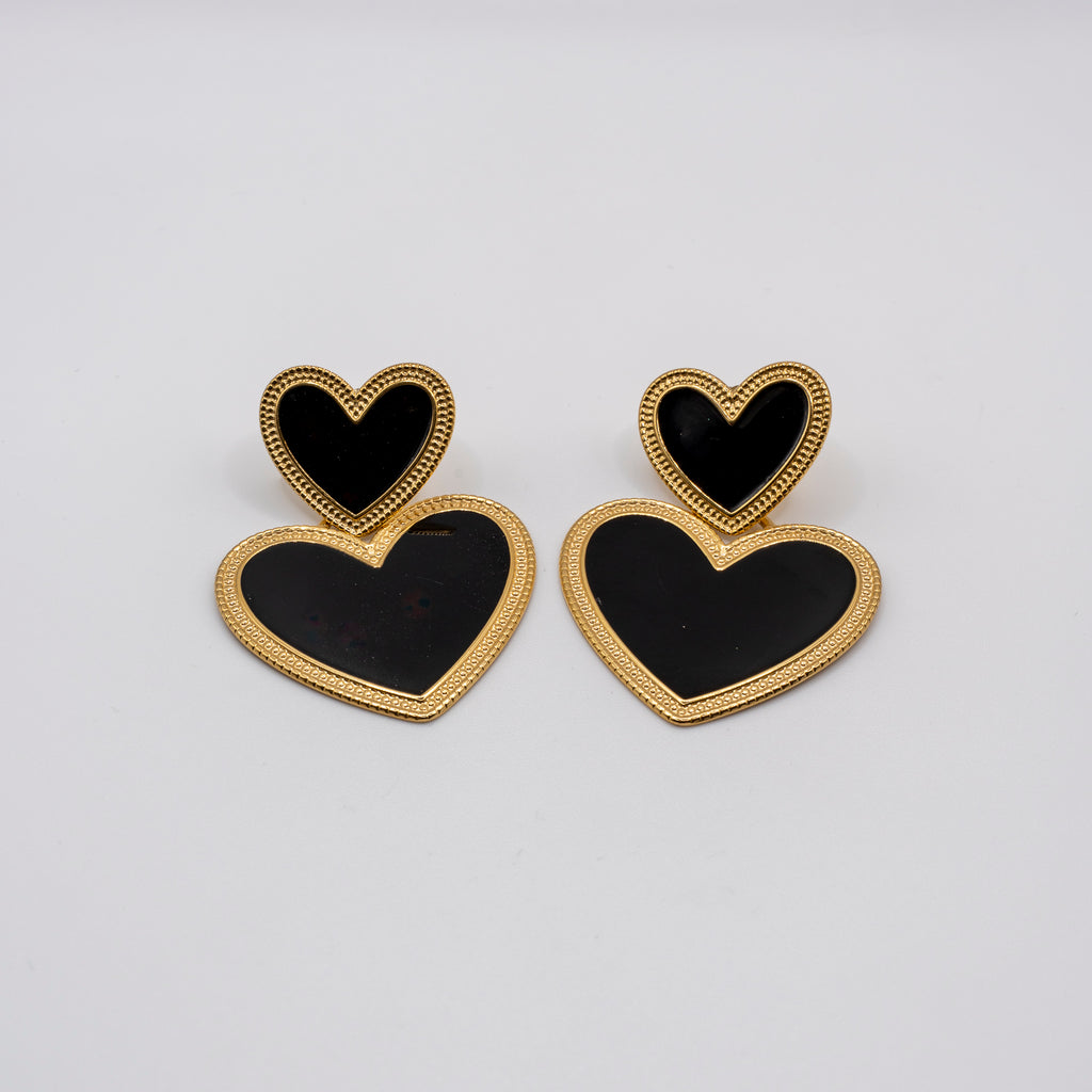 The Heart Collection - Midnight Love Oorbellen - Goud