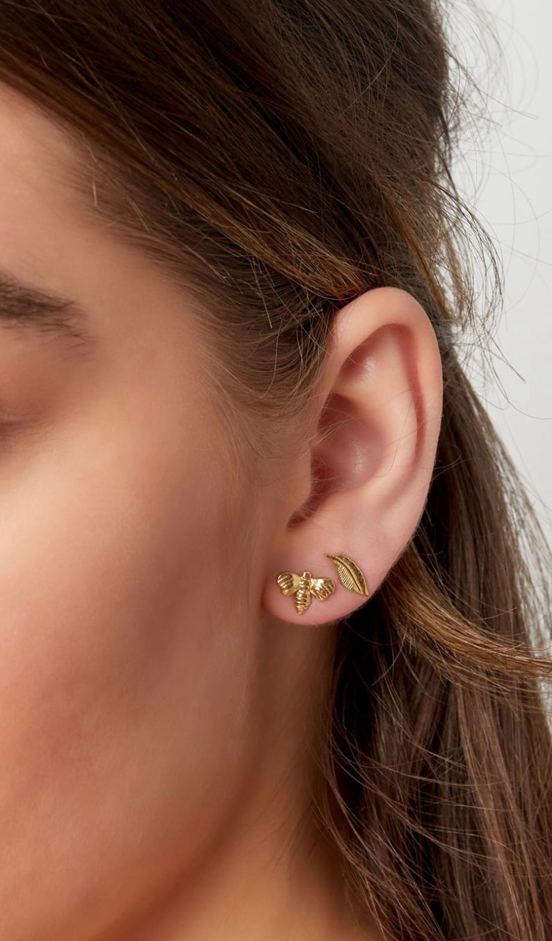 La plume oorbel - goud