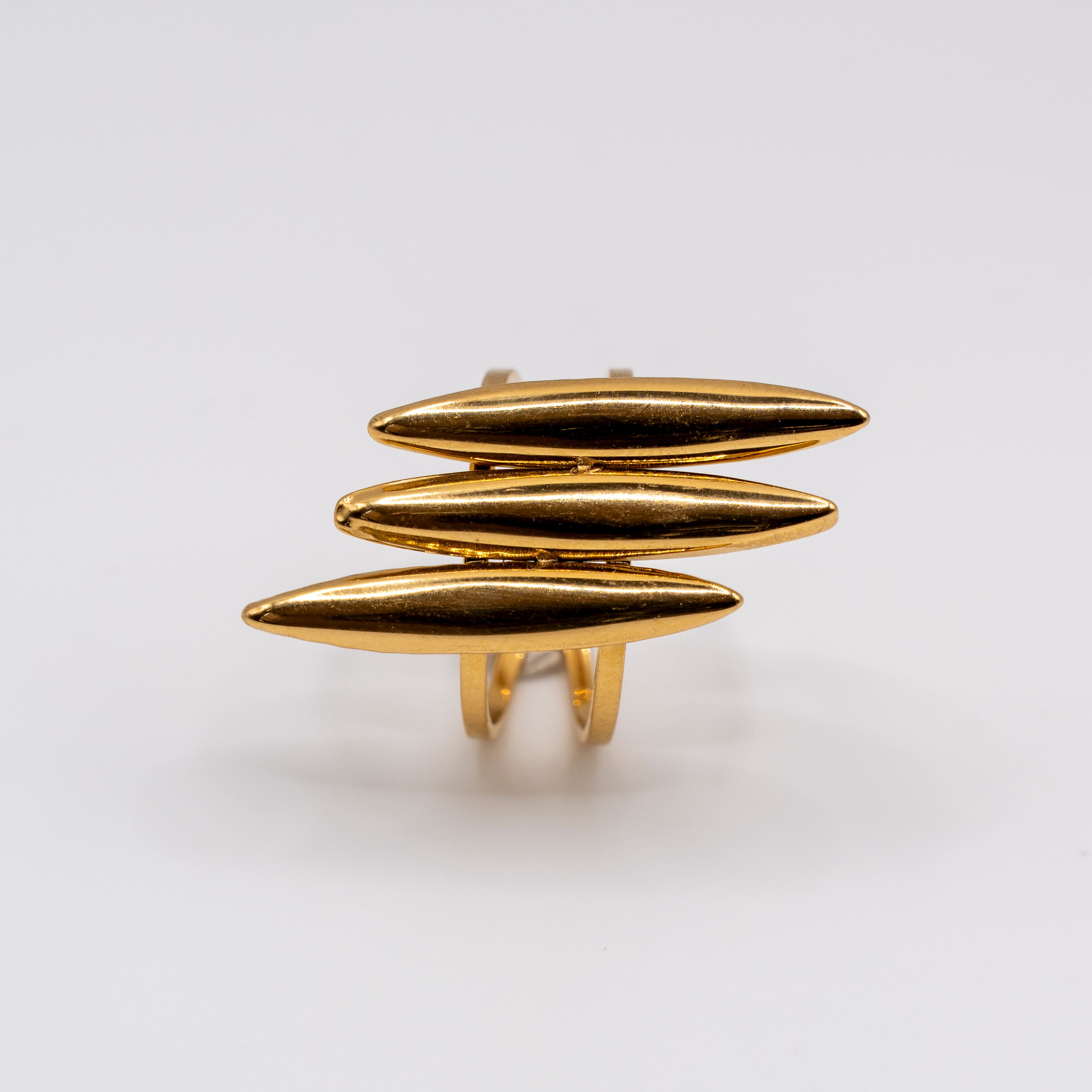 The Basics - Triple stripe ring - goud