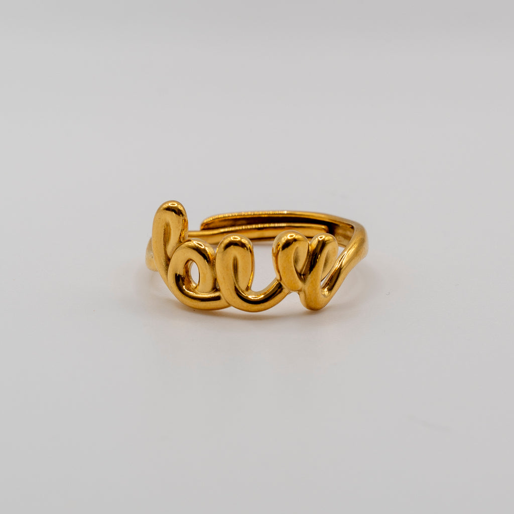 The Heart Collection - LOVE Ring - Goud